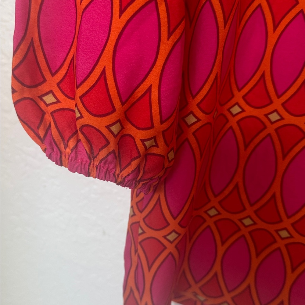 Mud Pie Pink and Orange Embellished V-Neck Tunic - Picture 5 of 6